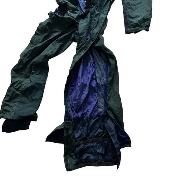 Vintage PATAGONIA Dark Green One Piece Hooded Snow / Ski Suit - Size Large Women - Picture 7 of 13